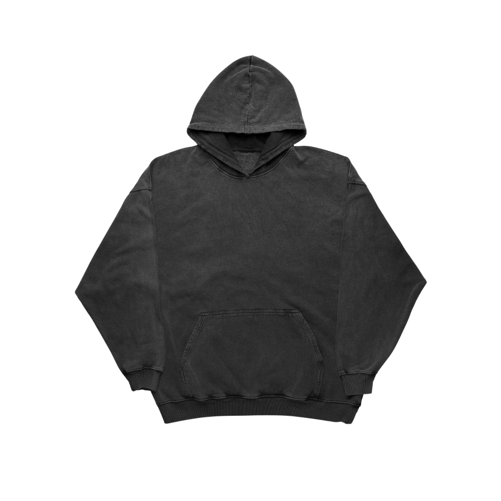 WASHED GREY BASIC OVERSIZED hoodie