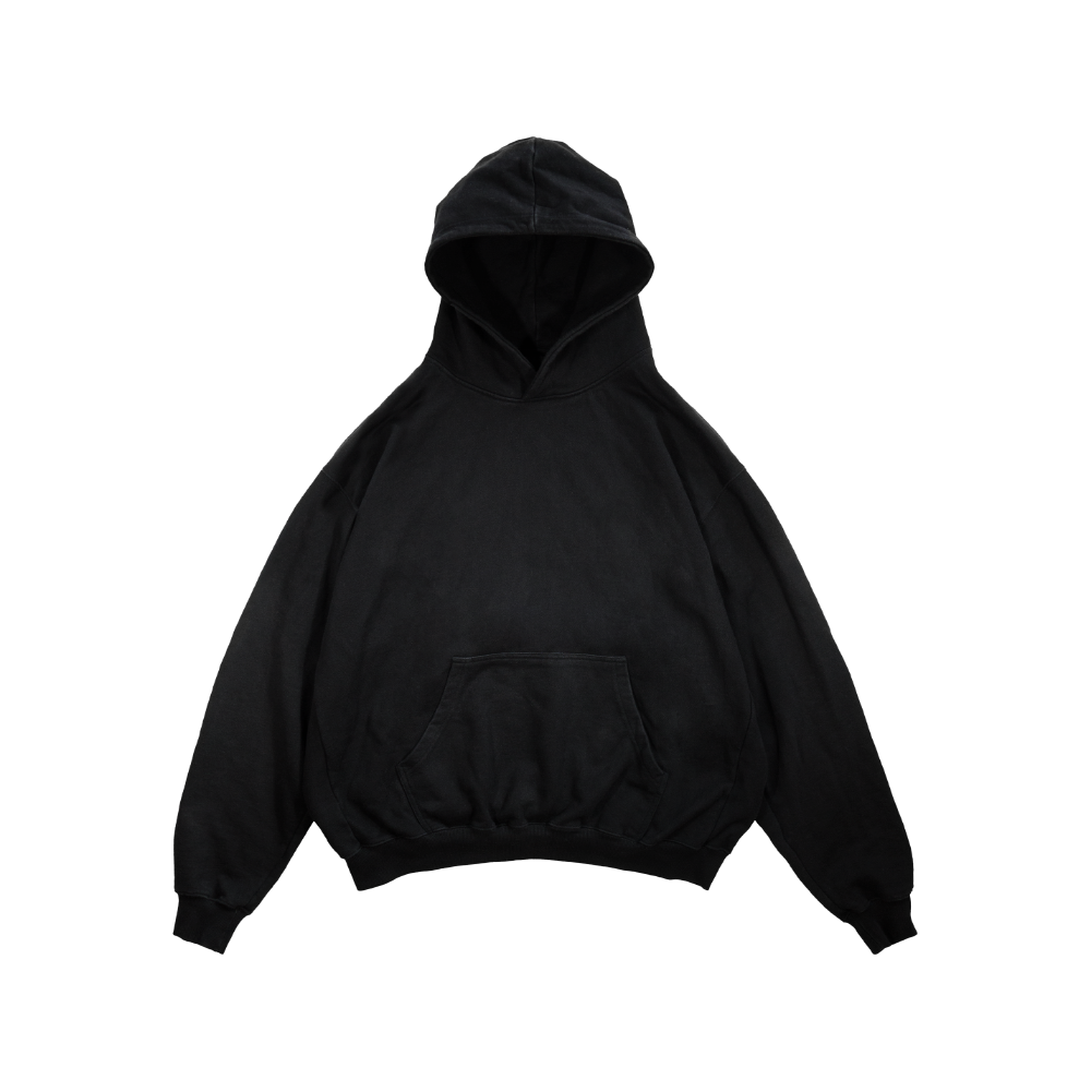 BLACK BASIC OVERSIZED hoodie