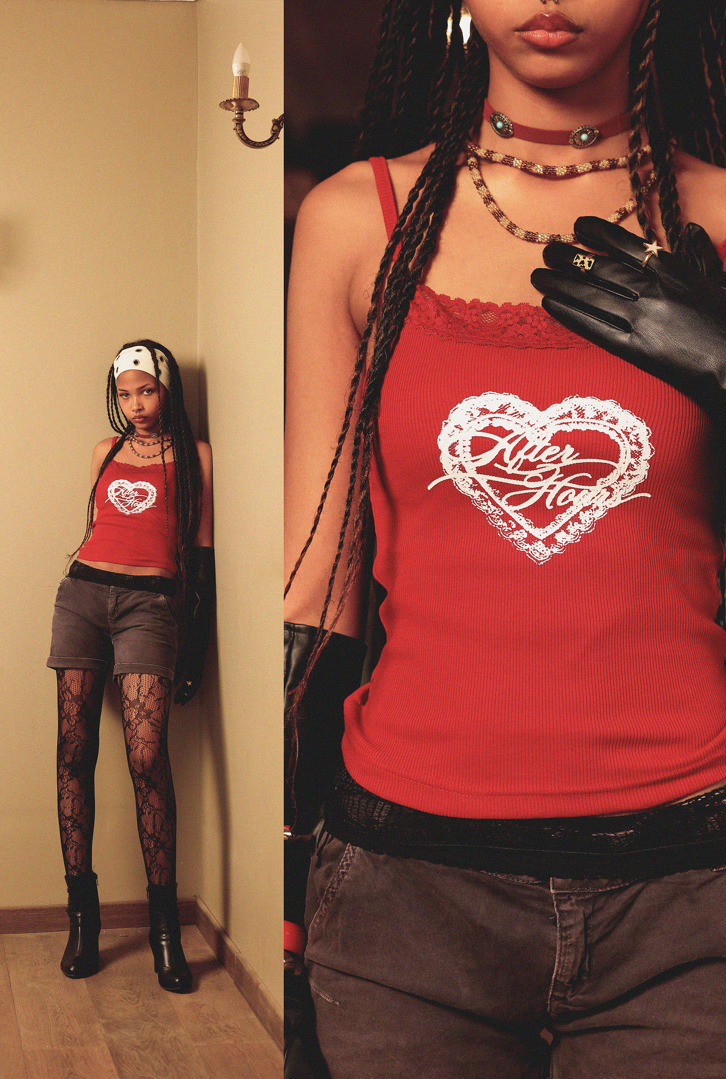 AFTER HOURS HOT SPAGHETTI LACE TOP