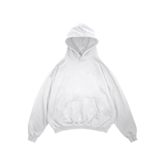 WHITE BASIC OVERSIZED hoodie