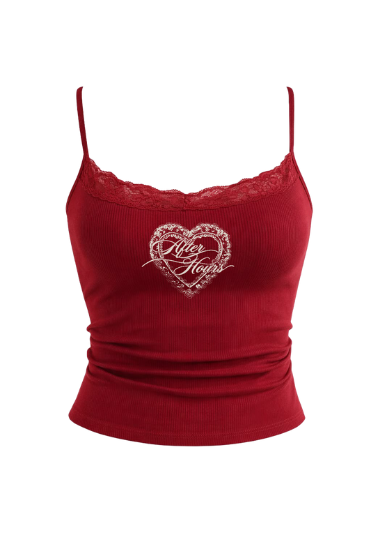 AFTER HOURS HOT SPAGHETTI LACE TOP